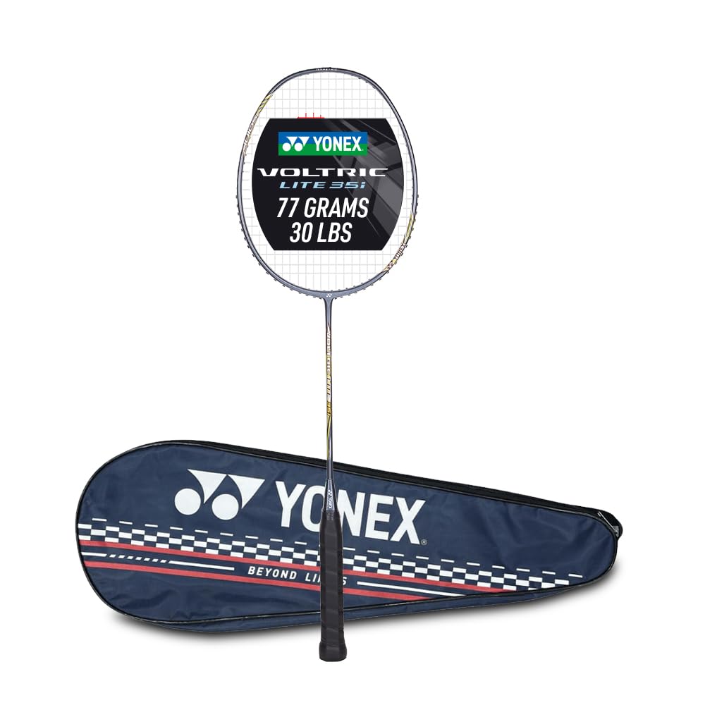 Yonex Voltric Lite 35i HM Graphite Head Heavy Badminton Strung Racquet | NANOMESH NEO & ISOMETRIC Power Frame with Full Cover