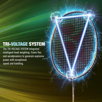 Yonex Voltric Lite 35i HM Graphite Head Heavy Badminton Strung Racquet | NANOMESH NEO & ISOMETRIC Power Frame with Full Cover - Best Price online Prokicksports.com