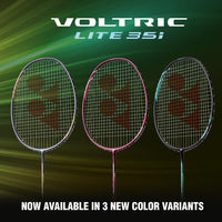 Yonex Voltric Lite 35i HM Graphite Head Heavy Badminton Strung Racquet | NANOMESH NEO & ISOMETRIC Power Frame with Full Cover - Best Price online Prokicksports.com