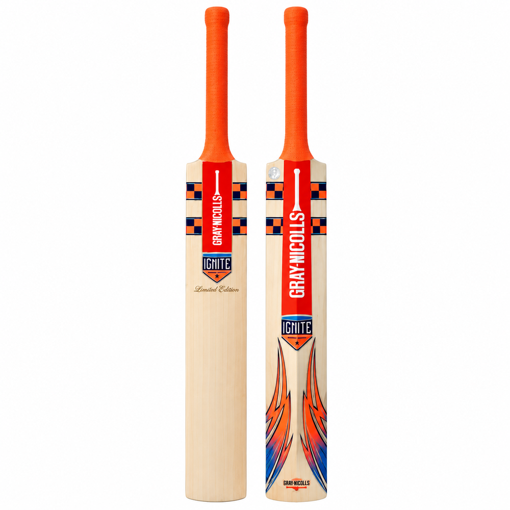 Gray-Nicolls Vapour Ignite English Willow Cricket Bat | Grade 5 Willow, Lightweight Pickup, Mid-to-High Sweet Spot, Semi-Oval Handle, Club & Developing Players