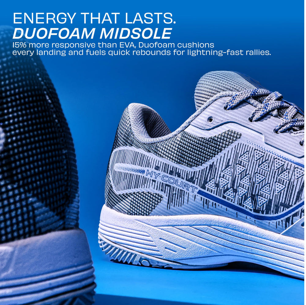 NIVIA Hy Court 3.0 Badminton Shoes – Mesh/TPU Upper, Duofoam Cushion, Non-marking Herringbone Sole | Lightweight Comfort, Secure Fit, For Indoor Court Sports - Best Price online Prokicksports.com
