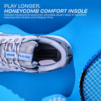 NIVIA Hy Court 3.0 Badminton Shoes – Mesh/TPU Upper, Duofoam Cushion, Non-marking Herringbone Sole | Lightweight Comfort, Secure Fit, For Indoor Court Sports - Best Price online Prokicksports.com