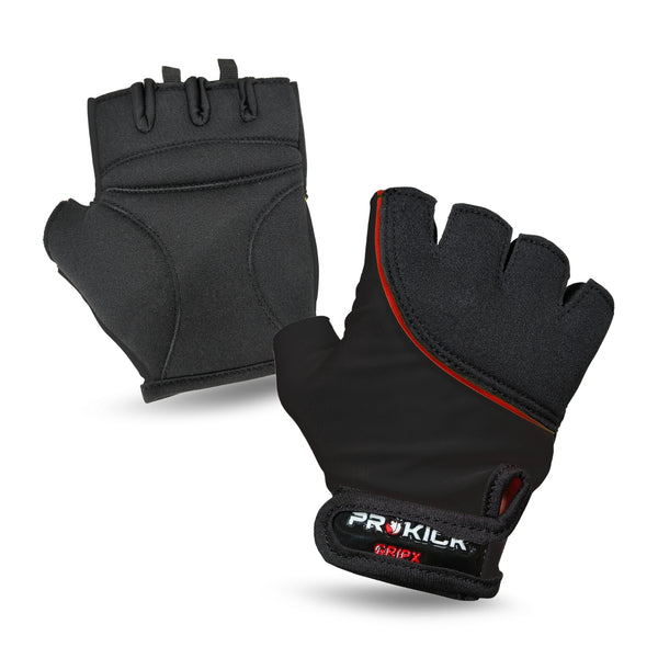 Prokick GYM Gloves GripX | Standard Size | Non-Slip Palm Grip | Wrist Support & Breathable Design for Weightlifting, Fitness & Training