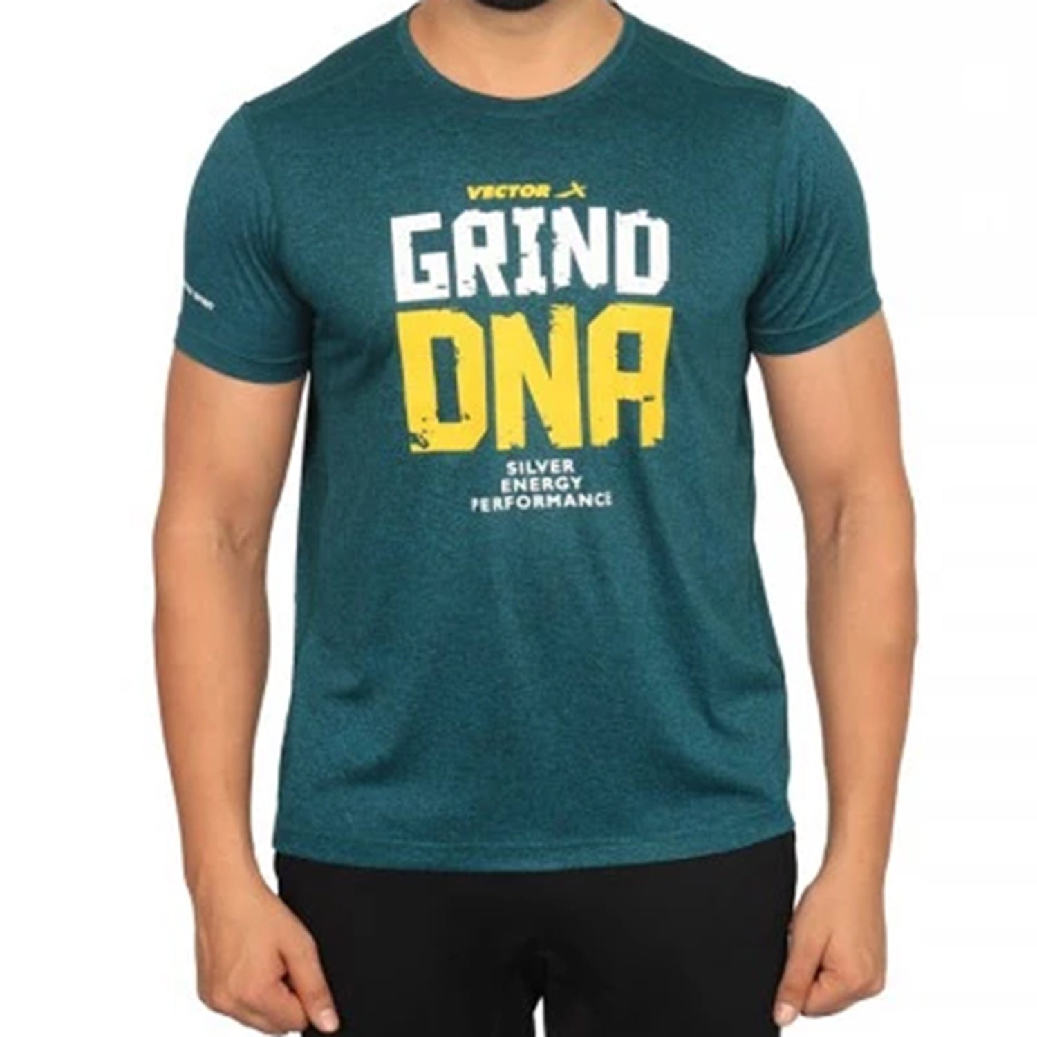 Vector X Silver-Energy-G Polyester Gym T-Shirts (Green) - Best Price online Prokicksports.com