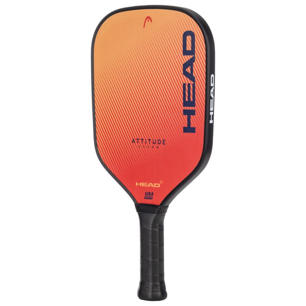 Head Attitude Suprm Pickleball Paddle | Lightweight 230g | Orange/Red | 4 1/8 Grip Size | Durable & Powerful for Control & Spin