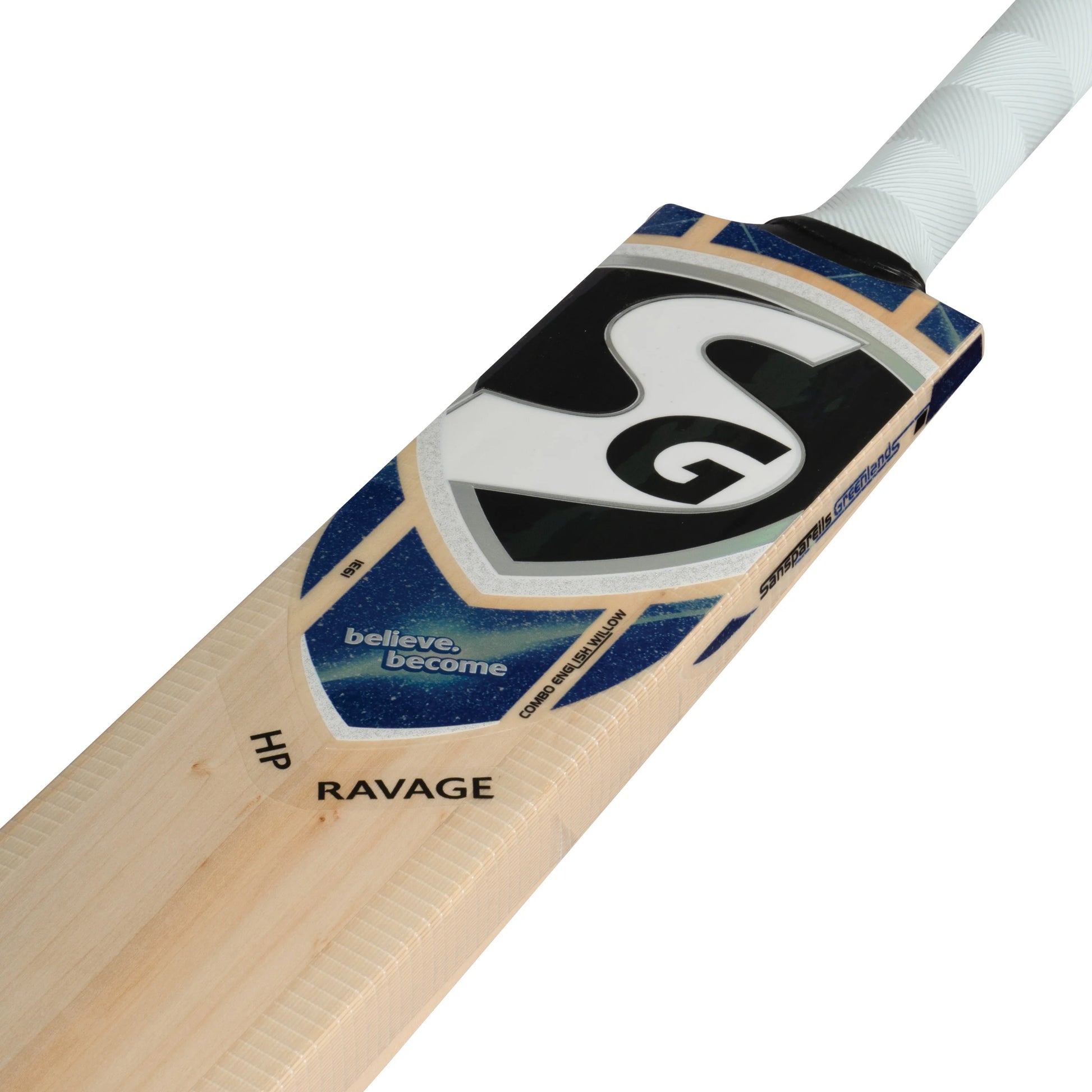 SG HP Ravage English Willow Cricket Bat Harrow | Lightweight Harrow Size Bat for Junior Cricketers | Premium Willow with Power, Balance & Control - Best Price online Prokicksports.com