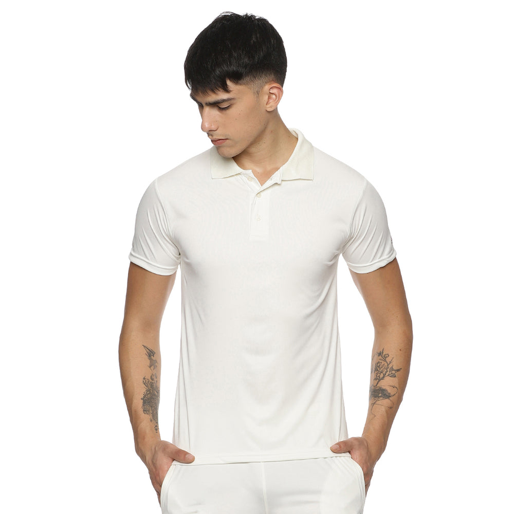 Prokick Ignite Half Sleeves Cricket T-Shirt, Off White