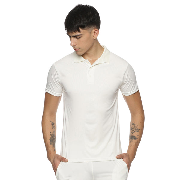 Prokick Ignite Half Sleeves Cricket T-Shirt, Off White