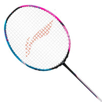 Li-Ning Halbertec 8000 Professional Badminton Racquet – 4UG5, Unstrung, Lightweight & High-Speed Attack (Black/Blue/Pink) for Advanced Players - Best Price online Prokicksports.com