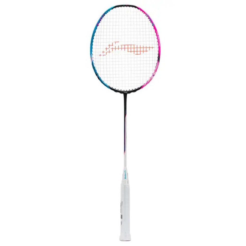 Li-Ning Halbertec 8000 Professional Badminton Racquet – 4UG5, Unstrung, Lightweight & High-Speed Attack (Black/Blue/Pink) for Advanced Players - Best Price online Prokicksports.com