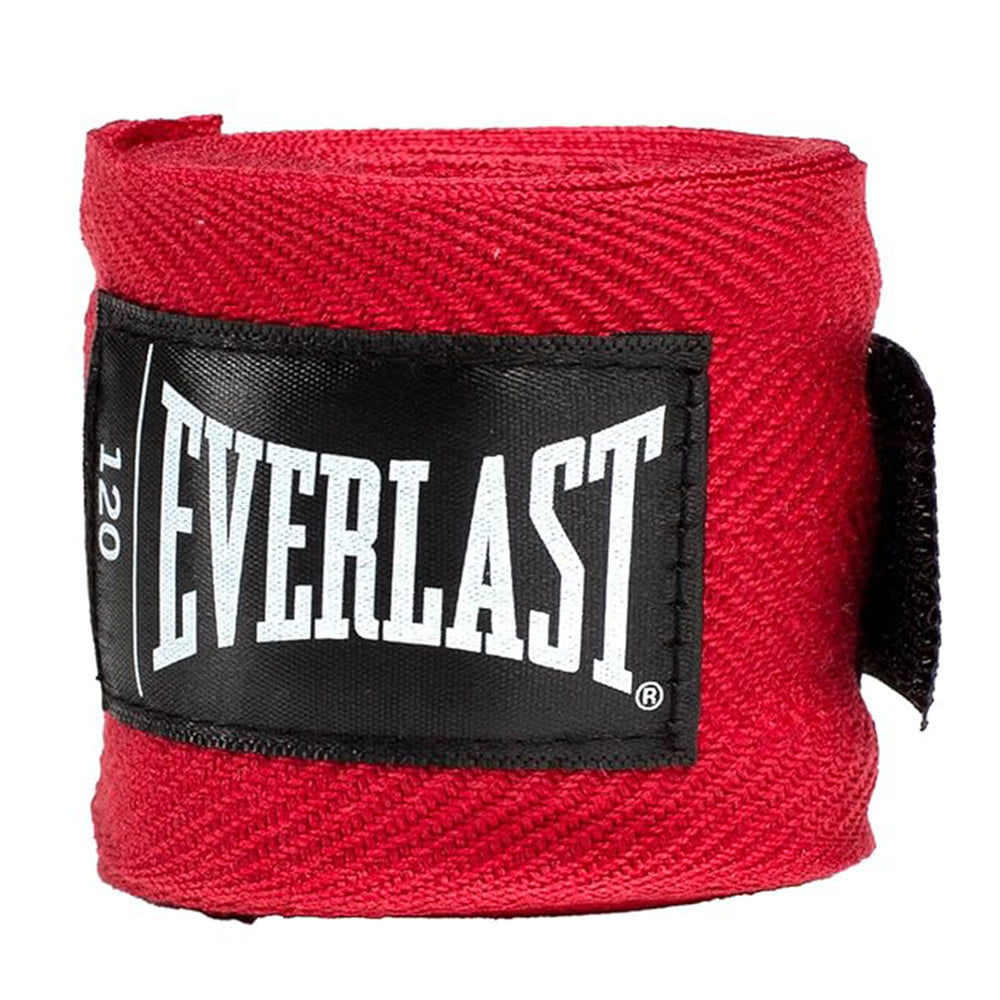 Everlast 120” Handwraps – Breathable Polyester-Cotton, Hook & Loop Closure, Wrist & Knuckle Protection, Wear Under Boxing or Training Gloves – Great for Combat Sports