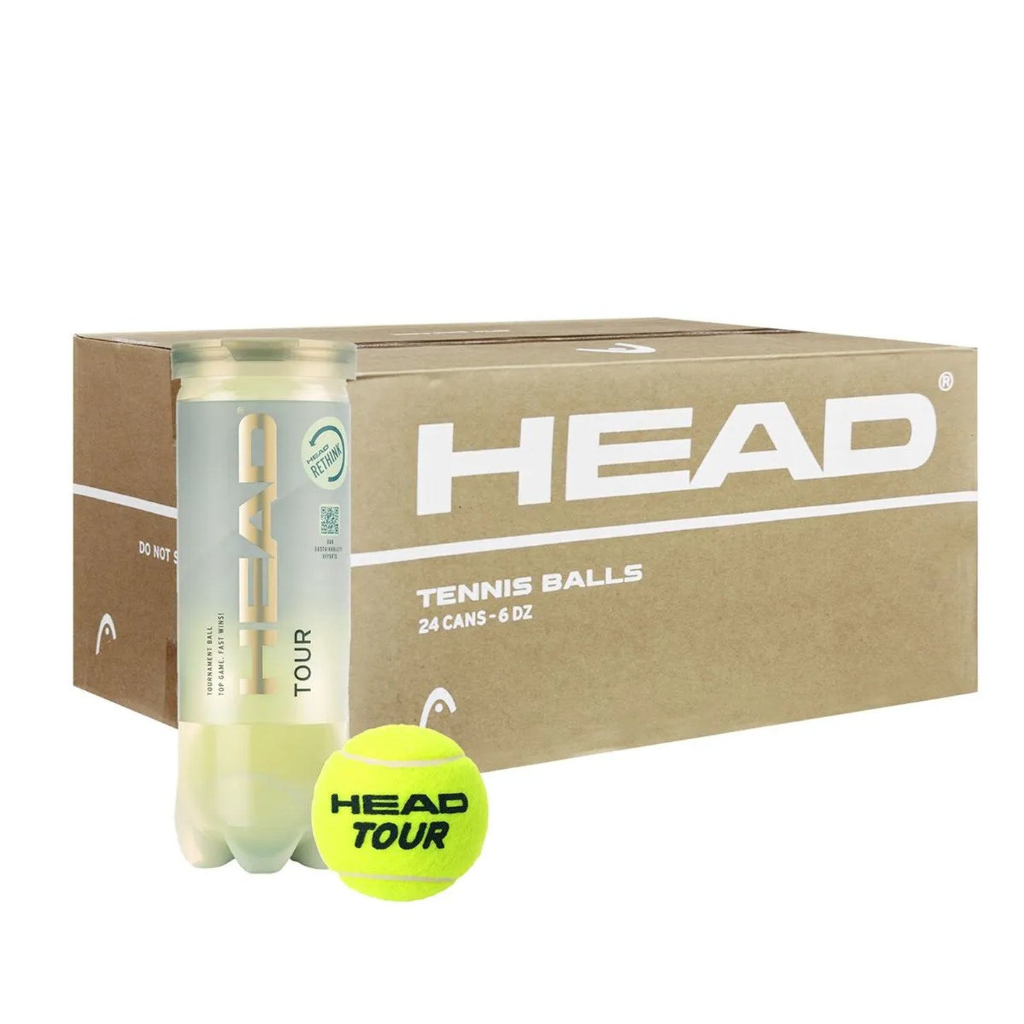 Head Tour Tennis Balls Carton (24 Cans) - Best Price online Prokicksports.com