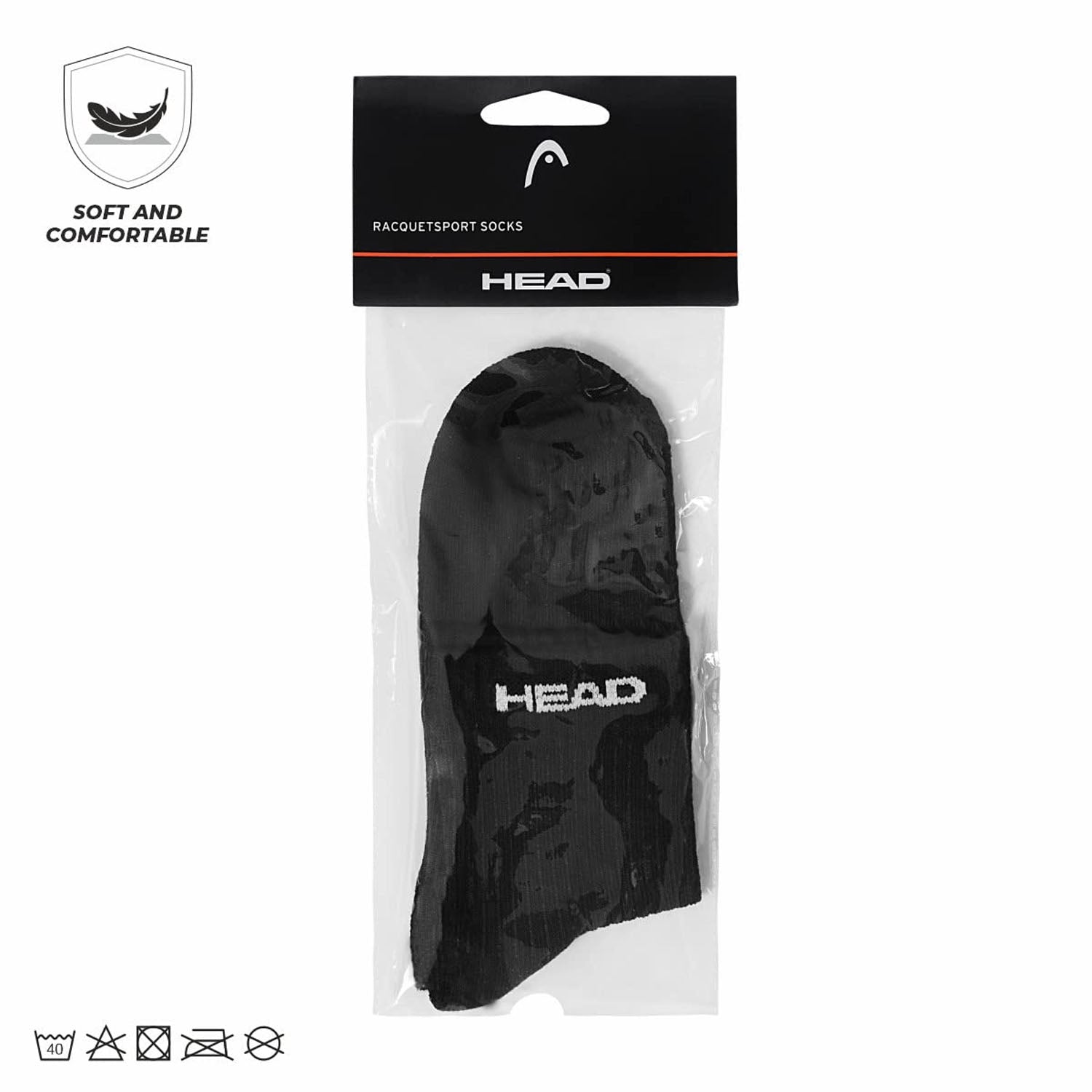 Head Ankle Socks HSK-74 - Black(1 pair) - Best Price online Prokicksports.com