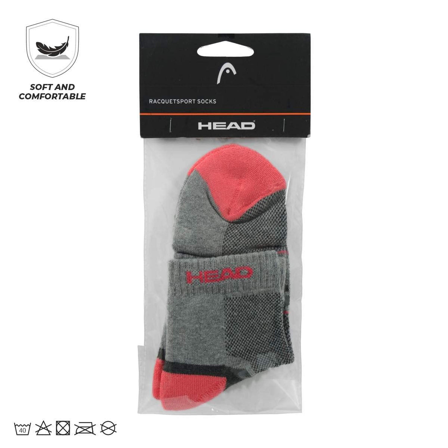 Head Ankle Socks HSK-82 - Grey Mill (1 pair) - Best Price online Prokicksports.com
