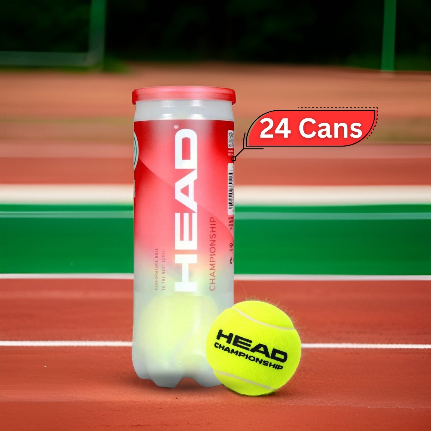 Head Championship Tennis Balls Carton (24 Cans) - Best Price online Prokicksports.com