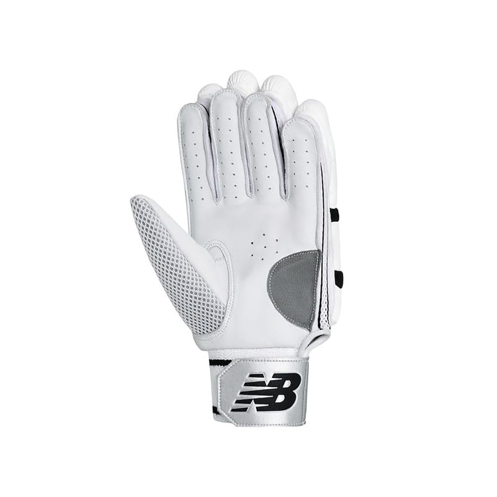 New Balance Heritage 10i Pro RH Batting Gloves – White/Black/Silver Pro Cricket Gloves with Elite Protection, Grip & Comfort - Best Price online Prokicksports.com