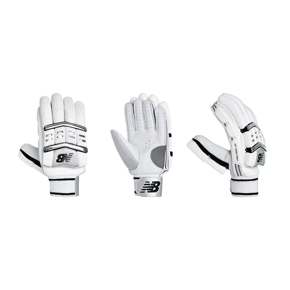 New Balance Heritage 10i Pro RH Batting Gloves – White/Black/Silver Pro Cricket Gloves with Elite Protection, Grip & Comfort - Best Price online Prokicksports.com