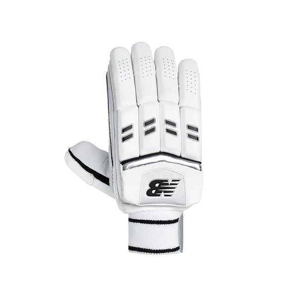 New Balance Heritage 6i RH Batting Gloves – White/Black Cricket Gloves for Grip, Comfort, Breathability & Hand Protection