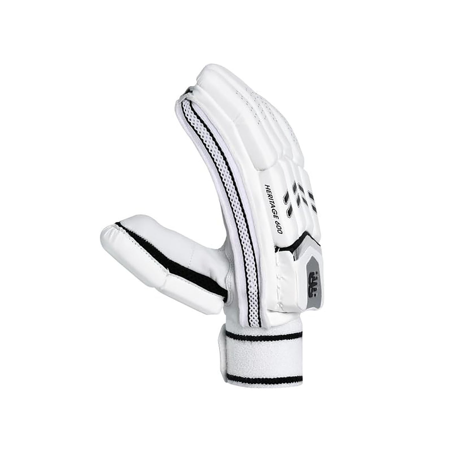 New Balance Heritage 6i RH Batting Gloves – White/Black Cricket Gloves for Grip, Comfort, Breathability & Hand Protection - Best Price online Prokicksports.com