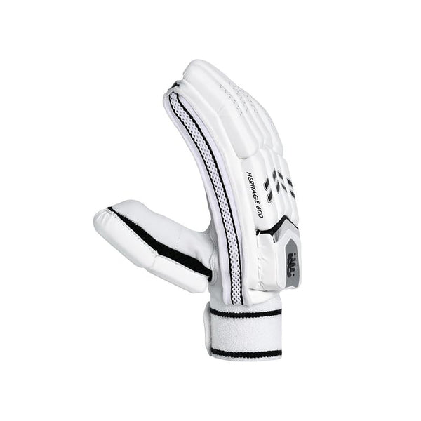 New Balance Heritage 6i RH Batting Gloves – White/Black Cricket Gloves for Grip, Comfort, Breathability & Hand Protection
