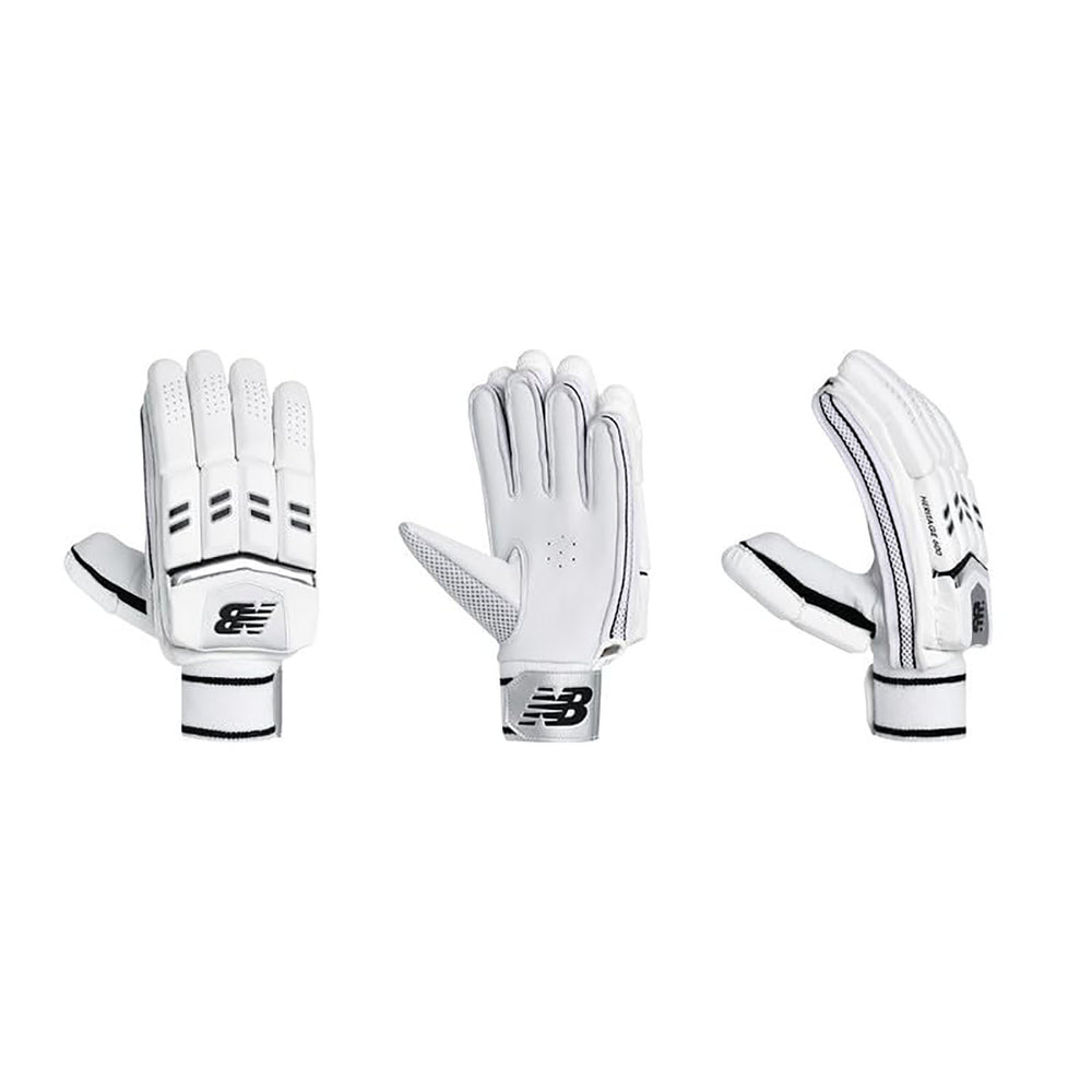 New Balance Heritage 6i RH Batting Gloves – White/Black Cricket Gloves for Grip, Comfort, Breathability & Hand Protection - Best Price online Prokicksports.com