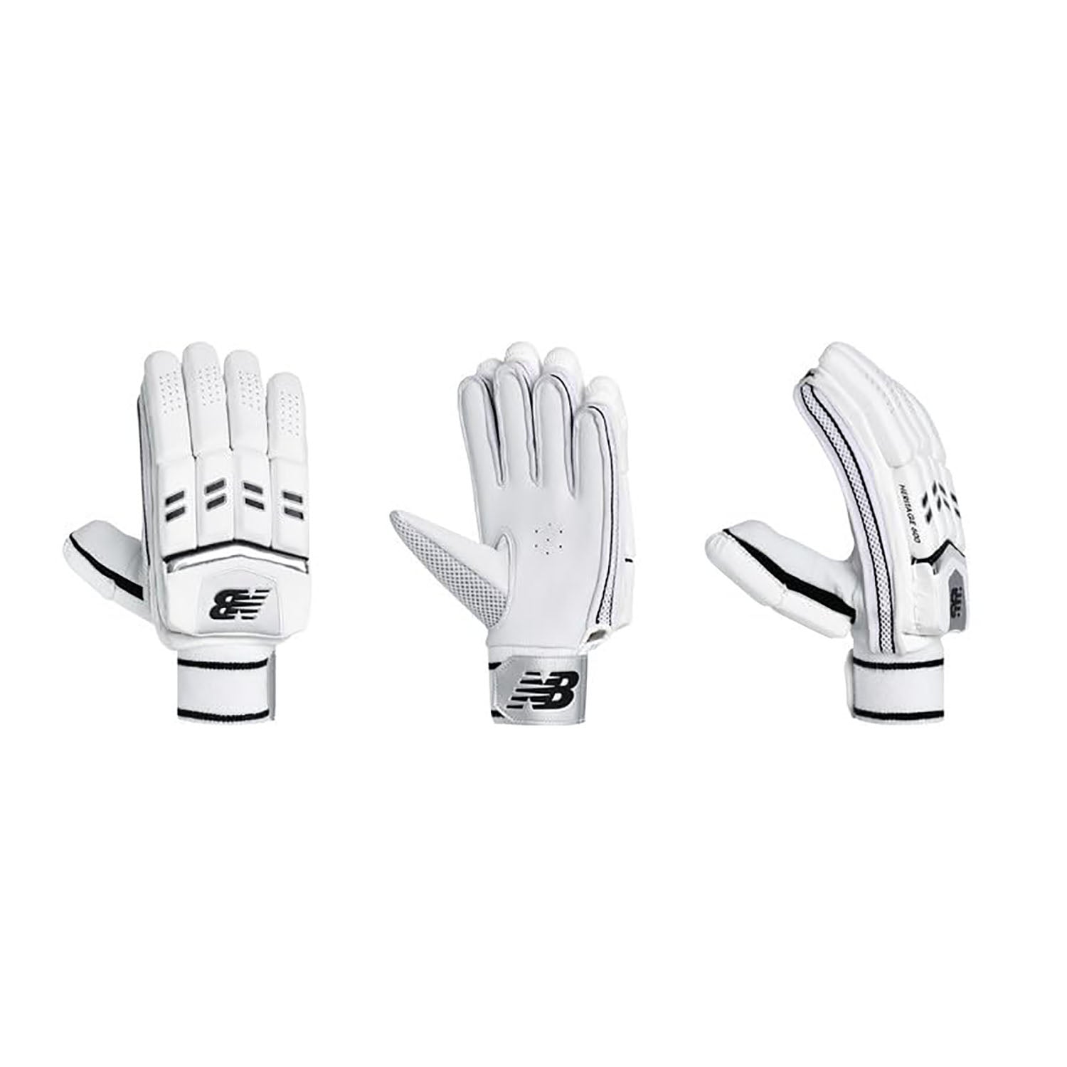 New Balance Heritage 6i RH Batting Gloves – White/Black Cricket Gloves for Grip, Comfort, Breathability & Hand Protection - Best Price online Prokicksports.com