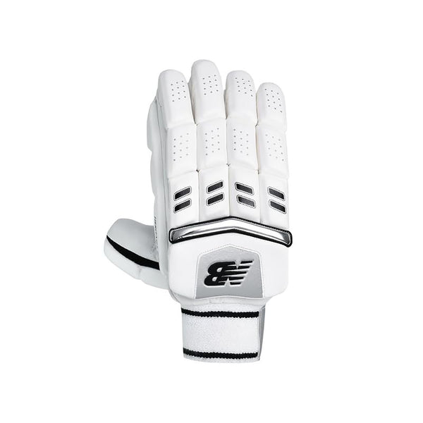 New Balance Heritage 8i RH Batting Gloves – White/Black Professional Cricket Gloves for Grip, Protection & Superior Comfort