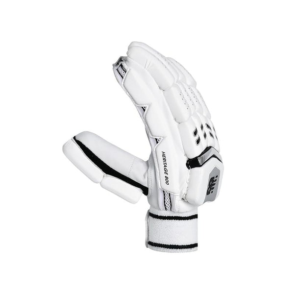 New Balance Heritage 8i RH Batting Gloves – White/Black Professional Cricket Gloves for Grip, Protection & Superior Comfort