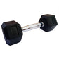 Prokick Rubber Coated Professional Exercise Hex Dumbbells - (Single Piece) - Best Price online Prokicksports.com