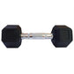 Prokick Rubber Coated Professional Exercise Hex Dumbbells - (Single Piece) - Best Price online Prokicksports.com