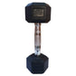 Prokick Rubber Coated Professional Exercise Hex Dumbbells - (Single Piece) - Best Price online Prokicksports.com