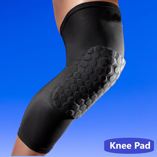 Vector X Honey Comb Knee Pad with Anti-Slip | Shock-Absorbing Sports Knee Support for Basketball, Volleyball, Gym, and Outdoor Training