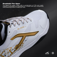 Hundred Blade Pro Non-Marking Badminton Shoes | Multi-Sport Indoor Court Shoes | Lightweight Gum Rubber Sole | For Squash, Table Tennis, Volleyball & Basketbal - Best Price online Prokicksports.com