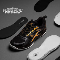 HUNDRED Raze Non-Marking Badminton Shoes | Lightweight Indoor Sports Shoes with X-Cushion, Active Grip Sole & Toe Assist Technology - Best Price online Prokicksports.com