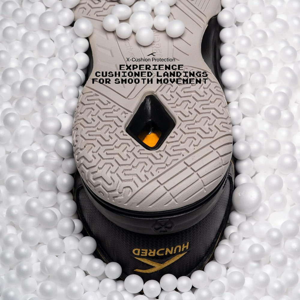 HUNDRED Raze Non-Marking Badminton Shoes | Lightweight Indoor Sports Shoes with X-Cushion, Active Grip Sole & Toe Assist Technology - Best Price online Prokicksports.com