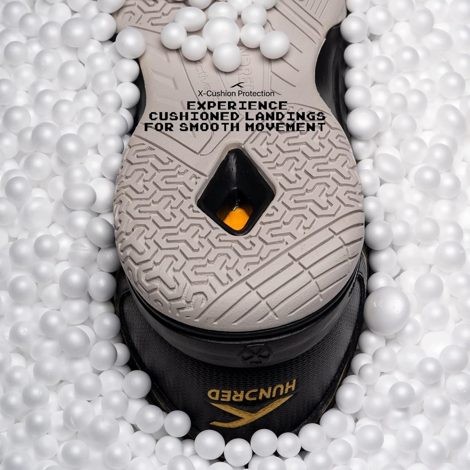 HUNDRED Raze Non-Marking Badminton Shoes | Lightweight Indoor Sports Shoes with X-Cushion, Active Grip Sole & Toe Assist Technology - Best Price online Prokicksports.com