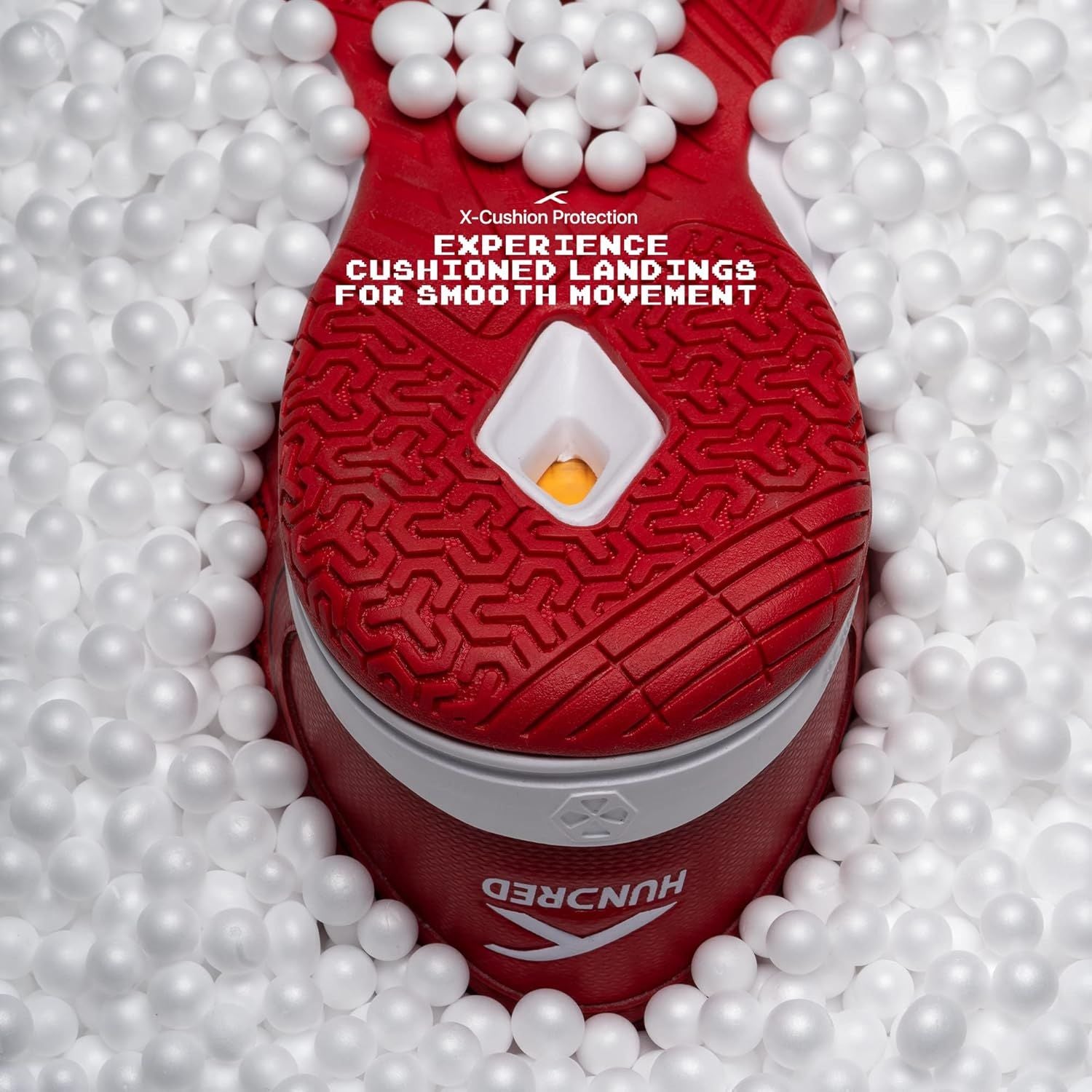 HUNDRED Raze Non-Marking Badminton Shoes | Lightweight Indoor Sports Shoes with X-Cushion, Active Grip Sole & Toe Assist Technology - Best Price online Prokicksports.com