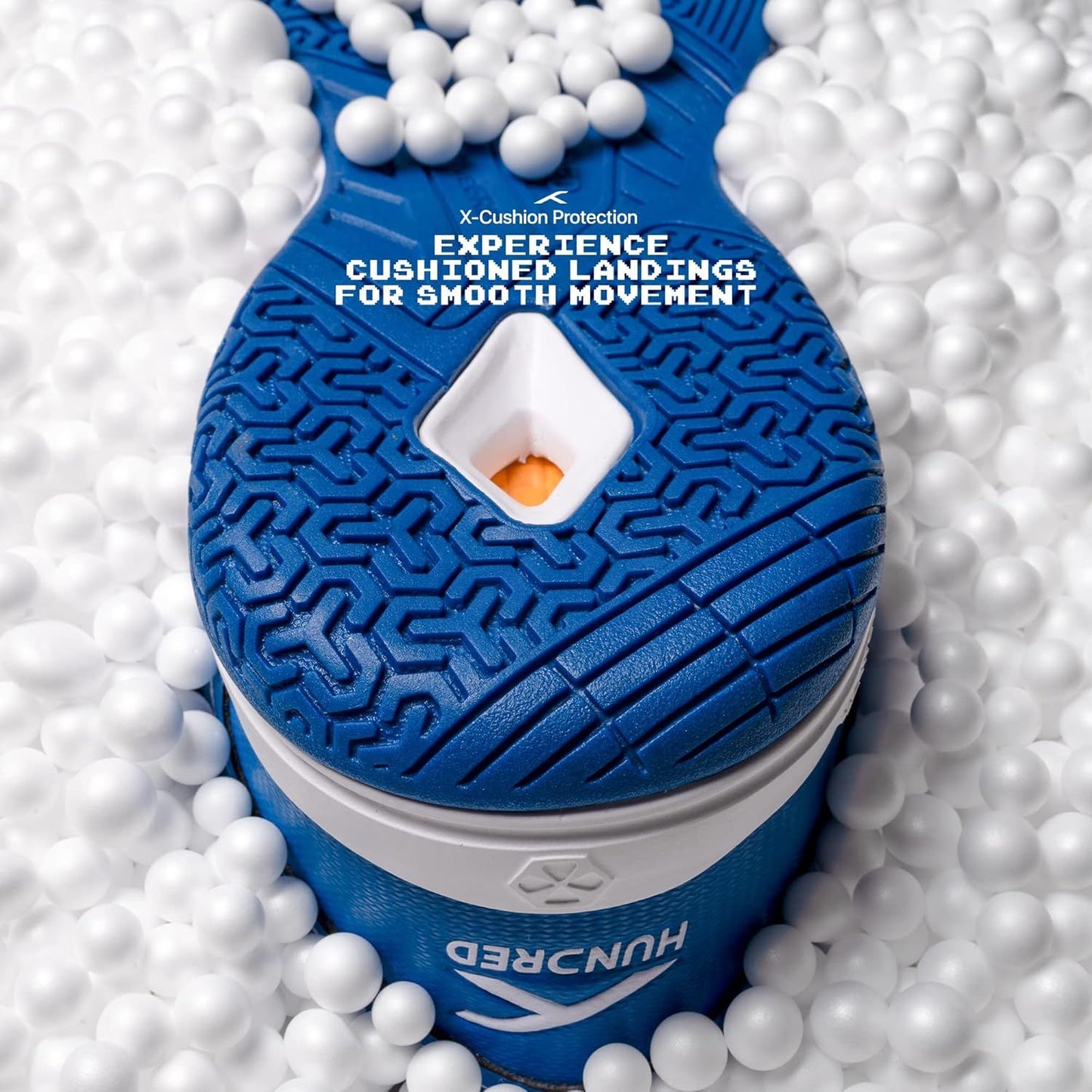 HUNDRED Raze Non-Marking Badminton Shoes | Lightweight Indoor Sports Shoes with X-Cushion, Active Grip Sole & Toe Assist Technology - Best Price online Prokicksports.com