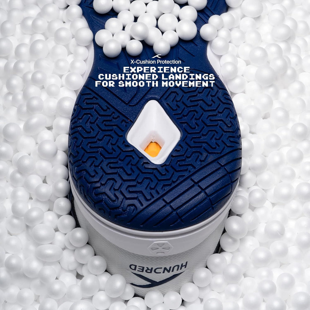 HUNDRED Raze Non-Marking Badminton Shoes | Lightweight Indoor Sports Shoes with X-Cushion, Active Grip Sole & Toe Assist Technology