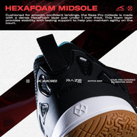 Hundred Raze Pro Non-Marking Badminton Shoes | Lightweight Indoor Sports Shoes with X-Cushion, Active Grip Sole & Heel Lock - Best Price online Prokicksports.com