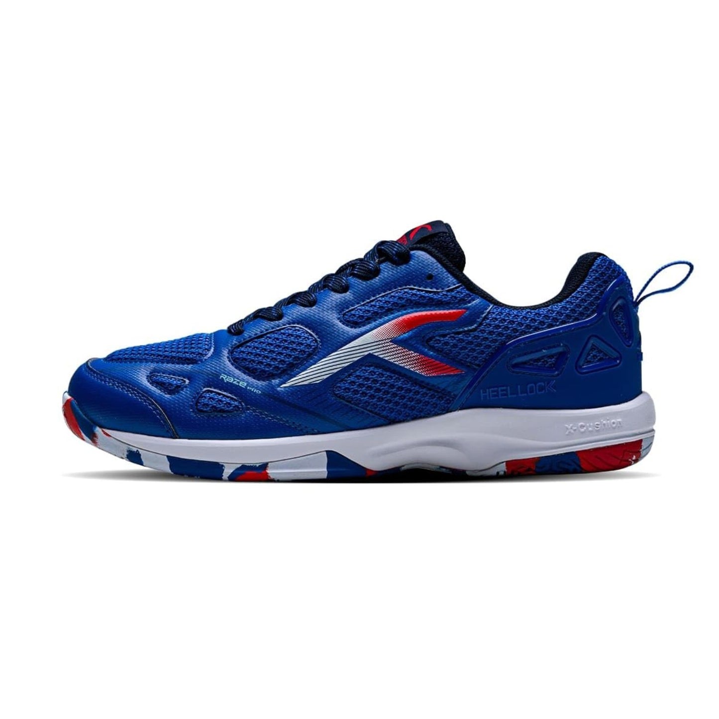 Hundred Raze Pro Non-Marking Badminton Shoes | Lightweight Indoor Sports Shoes with X-Cushion, Active Grip Sole & Heel Lock - Best Price online Prokicksports.com