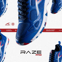 Hundred Raze Pro Non-Marking Badminton Shoes | Lightweight Indoor Sports Shoes with X-Cushion, Active Grip Sole & Heel Lock - Best Price online Prokicksports.com