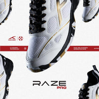 Hundred Raze Pro Non-Marking Badminton Shoes | Lightweight Indoor Sports Shoes with X-Cushion, Active Grip Sole & Heel Lock - Best Price online Prokicksports.com