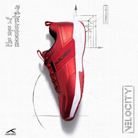 HUNDRED Velocity Non-Marking Badminton Shoes | Lightweight Indoor Sports Shoes for Badminton, Squash, Volleyball, Table Tennis & Basketball - Best Price online Prokicksports.com