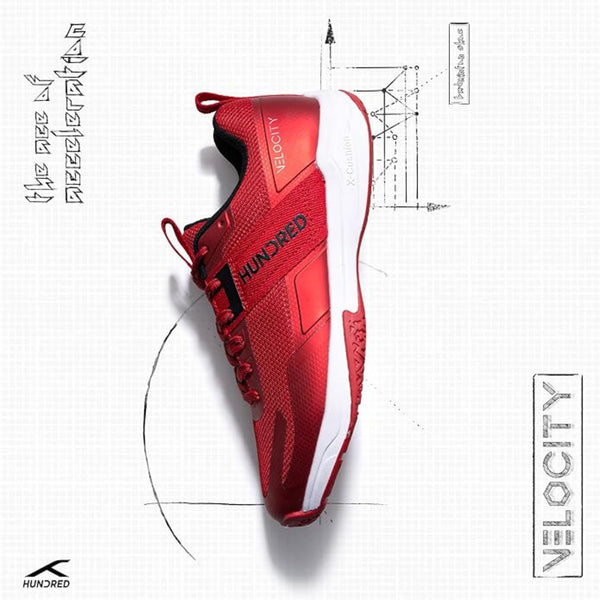HUNDRED Velocity Non-Marking Badminton Shoes | Lightweight Indoor Sports Shoes for Badminton, Squash, Volleyball, Table Tennis & Basketball