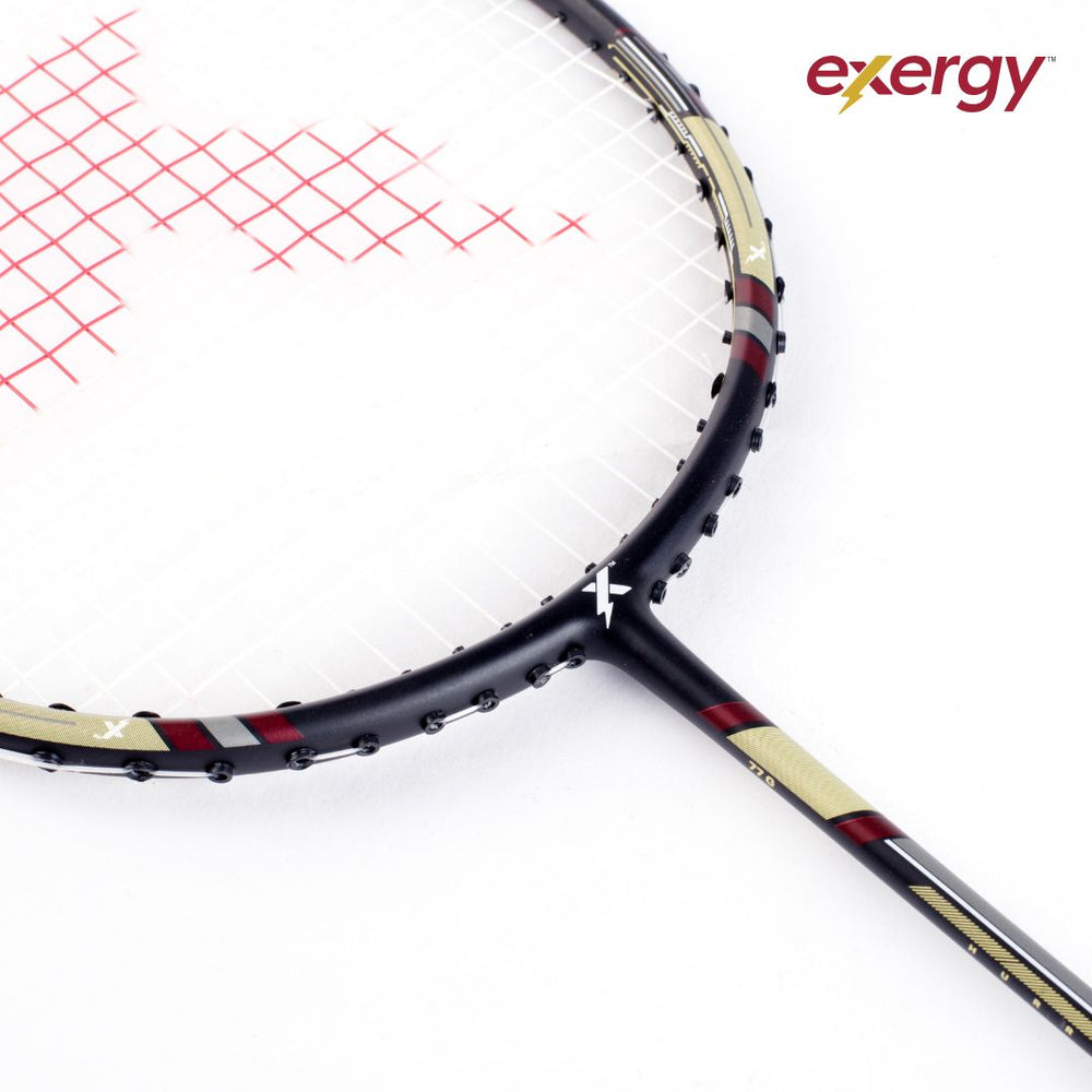 Exergy Hurricane Badminton Racket - Lightweight 77g, 32 lbs Tension, Pre-Strung with Full Cover - Best Price online Prokicksports.com
