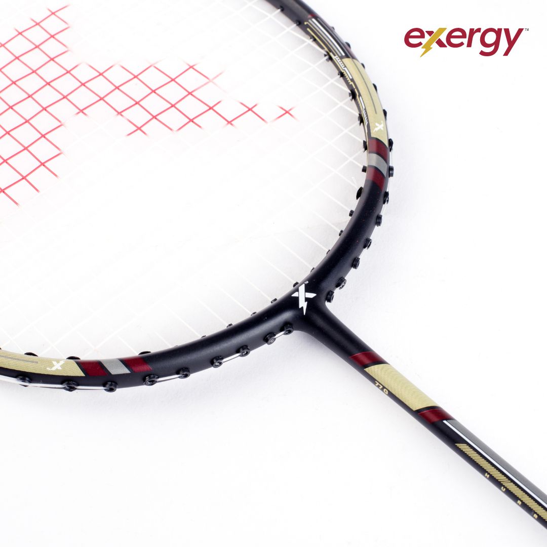 Exergy Hurricane Badminton Racket - Lightweight 77g, 32 lbs Tension, Pre-Strung with Full Cover - Best Price online Prokicksports.com