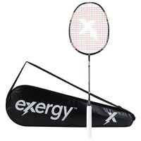 Exergy Hurricane Badminton Racket - Lightweight 77g, 32 lbs Tension, Pre-Strung with Full Cover - Best Price online Prokicksports.com