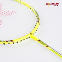 Exergy Hurricane Badminton Racket - Lightweight 77g, 32 lbs Tension, Pre-Strung with Full Cover - Best Price online Prokicksports.com