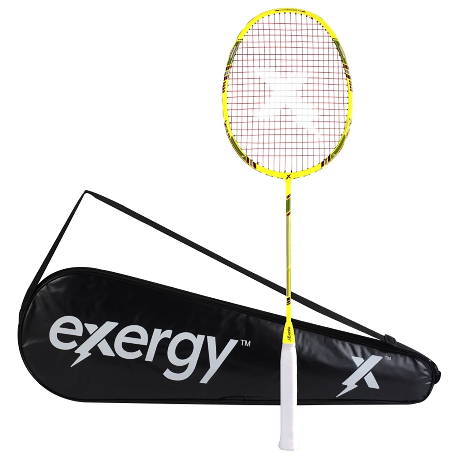 Exergy Hurricane Badminton Racket - Lightweight 77g, 32 lbs Tension, Pre-Strung with Full Cover - Best Price online Prokicksports.com
